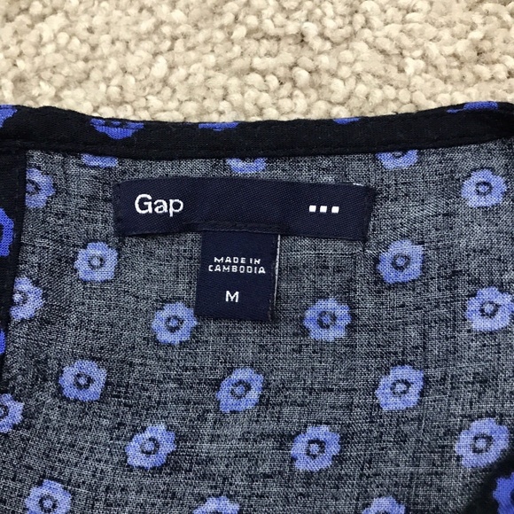 Gap Blue Ditsy Floral Empire Waist Sun Dress - Picture 4 of 6